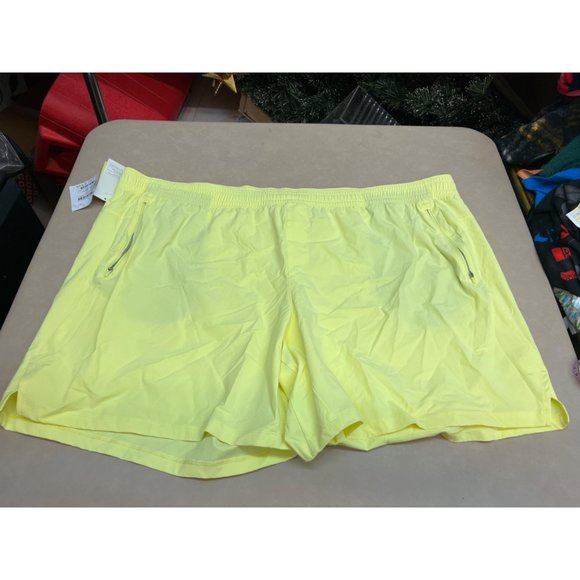 Men's Big Stretch Woven Shorts - All in Motion Bright Yellow 3XL - Picture 4 of 8